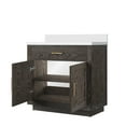 thumbnail image 6 of Abbey 36 in W x 22 in D Brown Oak Single Vanity and Cultured Marble Top, 6 of 6
