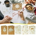thumbnail image 1 of Christmas Greeting Card Set Unique Holiday Stamped Design Includes Envelopes Festive Stationery for Family Friends Colleagues Blank Inside Durable Paper Christmas Tree Theme 2 Pack, 1 of 4