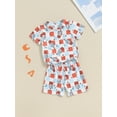 thumbnail image 3 of Argulvti Infant Baby Boys Shorts Set, Plaid Popsicle Print Short Sleeve T-shirt with Elastic Waist Shorts Summer Outfit for 4th of July, 3 of 8