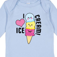 thumbnail image 4 of Inktastic I Love Ice Cream with Cute Ice Cream Cone Boys or Girls Long Sleeve Baby Bodysuit, 4 of 5