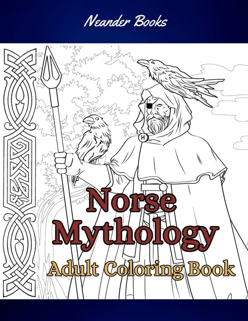 Norse Mythology Coloring Book for Adults and Teens (Paperback