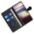 thumbnail image 2 of For Realme GT5 Pro 5G Phone Case Straw Hat Pattern Wallet Stand Leather Cover - Black, 2 of 5