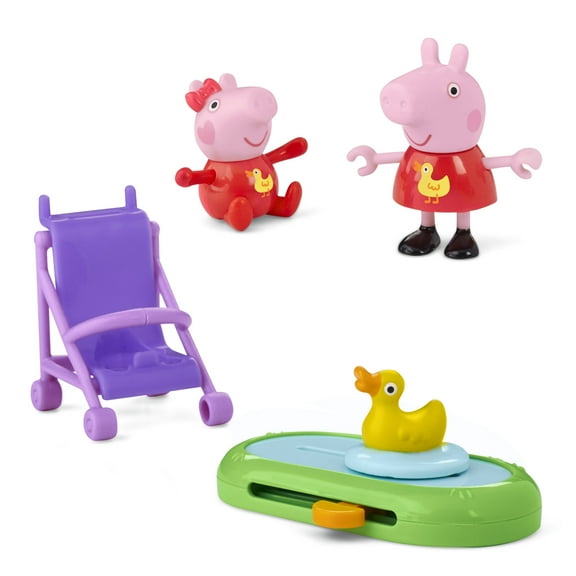 Peppa Pig Toys Peppa and Evie's Park Fun Playset with 2 Figures, Preschool Toys for Kids, 3 and up