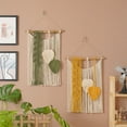 thumbnail image 1 of Tapicería de algodón bohemio Tapicería de pared, flecos de encaje tejidos a mano, 23.62x15.75 pulgadas, Verde/Amarillo, Decoración del hogar para la oficina de la sala de estar, Fondo de la fiesta, 1 of 6