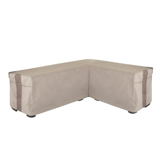 Modern Leisure Monterey Outdoor Patio Sectional Lounge Set Cover, Right Facing, 104"L x 83"L x 32"W x 31"H, Beige