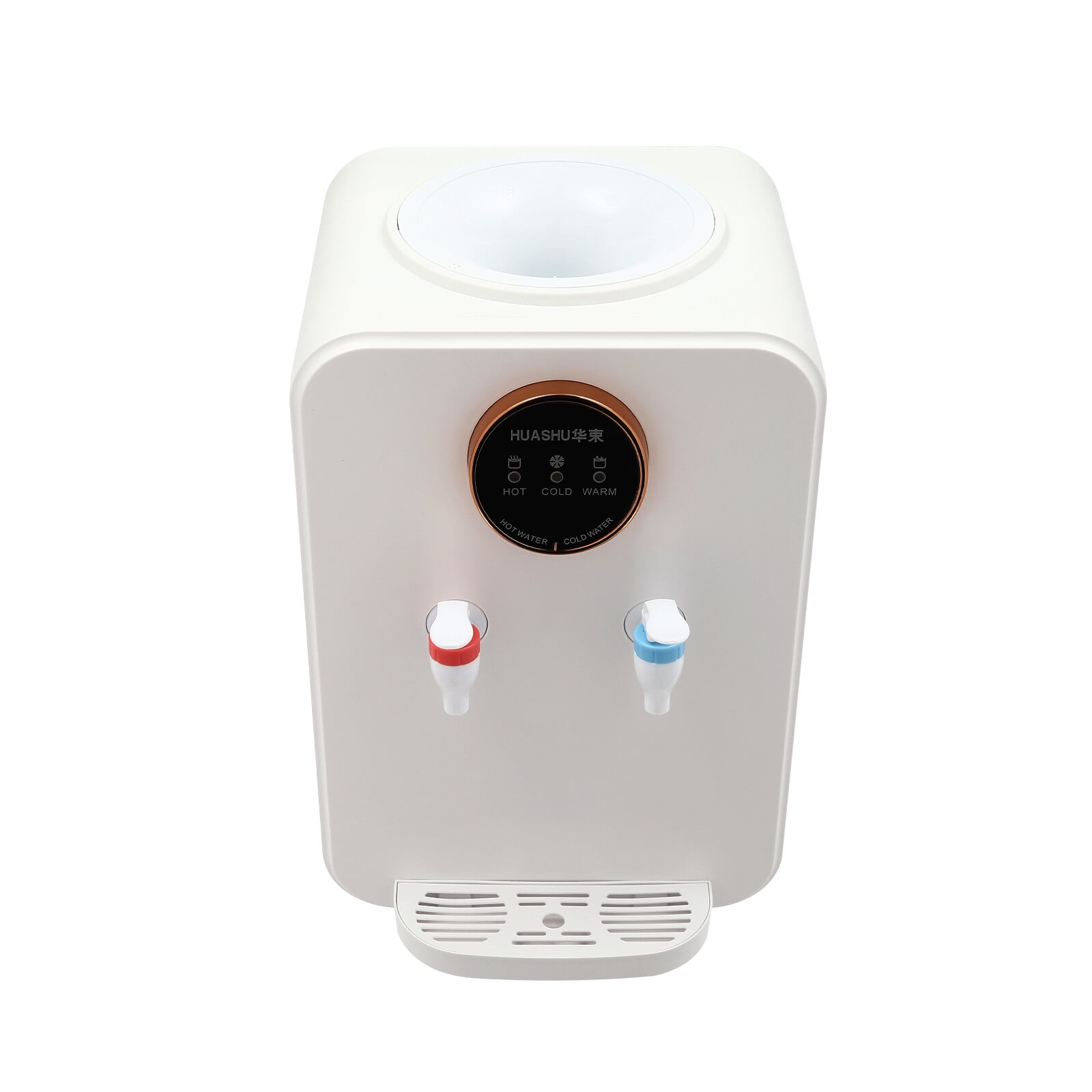 Miumaeov 500ml Top Loading Water Dispenser Tabletop Countertop Hot & Cold & Warm Water Drinking Machine