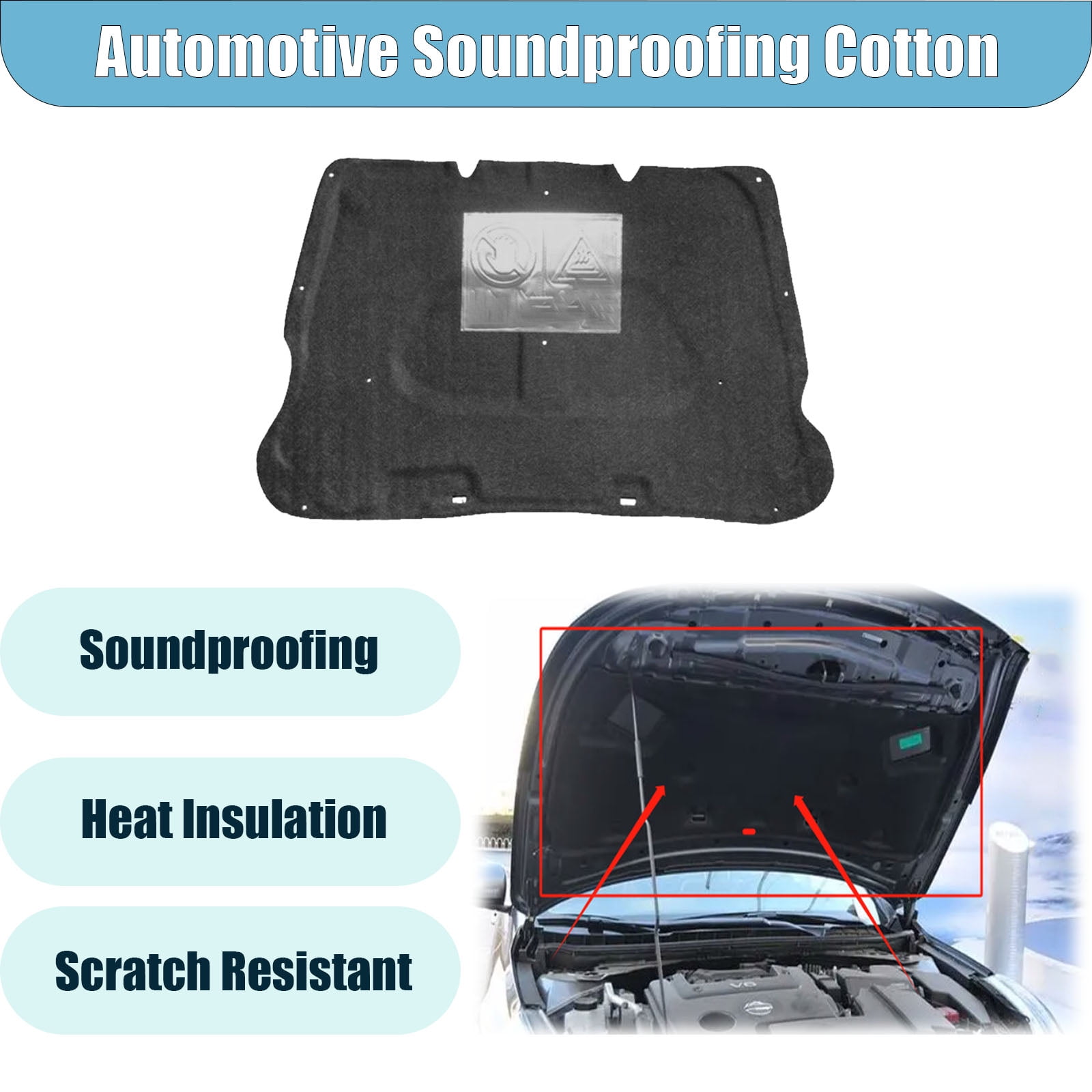 Car Engine Insulation Cotton, Front Engine Hood Sound Heat Insulation Cotton For Honda Accord 2003-2022, Soundproof Car Accessories-03-07Seventh generation