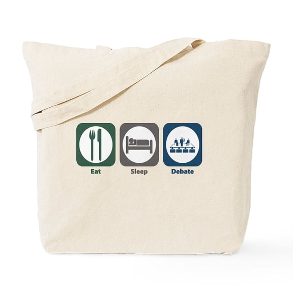 CafePress - Eat Sleep Debate Tote Bag - Unisex Canvas Tote Bag, Beige, 1-Piece
