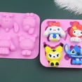 thumbnail image 4 of Hello Kitty Sanrio, molde de silicona con entramado de hielo para galletas de calidad alimentaria, Cinnamoroll Kuromi, artefacto multifuncional para Fabricación de hielo para el hogar, 4 of 4