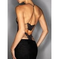 thumbnail image 5 of Women'S Printed Dresses Neckline Backless Slimming Black L, 5 of 9