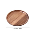 thumbnail image 3 of Round Wood Tray, Acacia Wooden Decorative Serving Tray for Coffee Table and Home Decor, Wooden Appetizer Charcuterie Board for Kitchen Countertop, 3 of 7