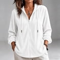 thumbnail image 2 of NominalSnug Zip up Hoodies for Women Long Sleeve Top Hooded Sweatshirts Loose Fit Jackets with Pocket, 2 of 7