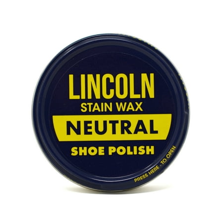 Lincoln Shoe Polish Stain Wax 2 1/8 oz - Neutral