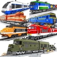 thumbnail image 2 of 2023 modelo de bloques de construcción, estación de vías de carga de ferrocarril, locomotora de pasajeros, rieles, juegos de ladrillos, juguetes de construcción, 2 of 4