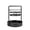 A, variant on 11*17.7 Inch 2-Tier Lazy Susan Organizer, Rotating Spice Rack with Paper Towel Holder, Sturdy Iron Spinning Organizer for Cabinet Kitchen Countertop Pantry, Black Seasoning Turntable for Home