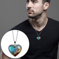 thumbnail image 5 of DPTALR Solar System Galaxy Double Sided Necklace Universe Heart Pendant Necklace, 5 of 5