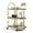 Gold, variant on XIV Bar Cart, Home Bar Serving Cart, Metal Kitchen Carts with Storage, Drink Coffee Cart with Wheels for Kitchen and Living Room
