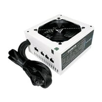 Apevia ATX-ES700-WH Essence 700W ATX Semi-Modular Gaming Power Supply with Auto-Thermally Controlled 120mm Black Fan, 115/230V Switch, All Protections, White Casing