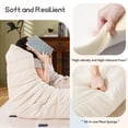 thumbnail image 2 of Morden Fort Big Bean Bag Chair for Adults, Faux Leather Bean Bag Sofa, Memory Foam Lounge Chairs with Ergonomic Design, Lazy togo chair for Living Room, Bedroom, Dorm, Office(White), 2 of 6