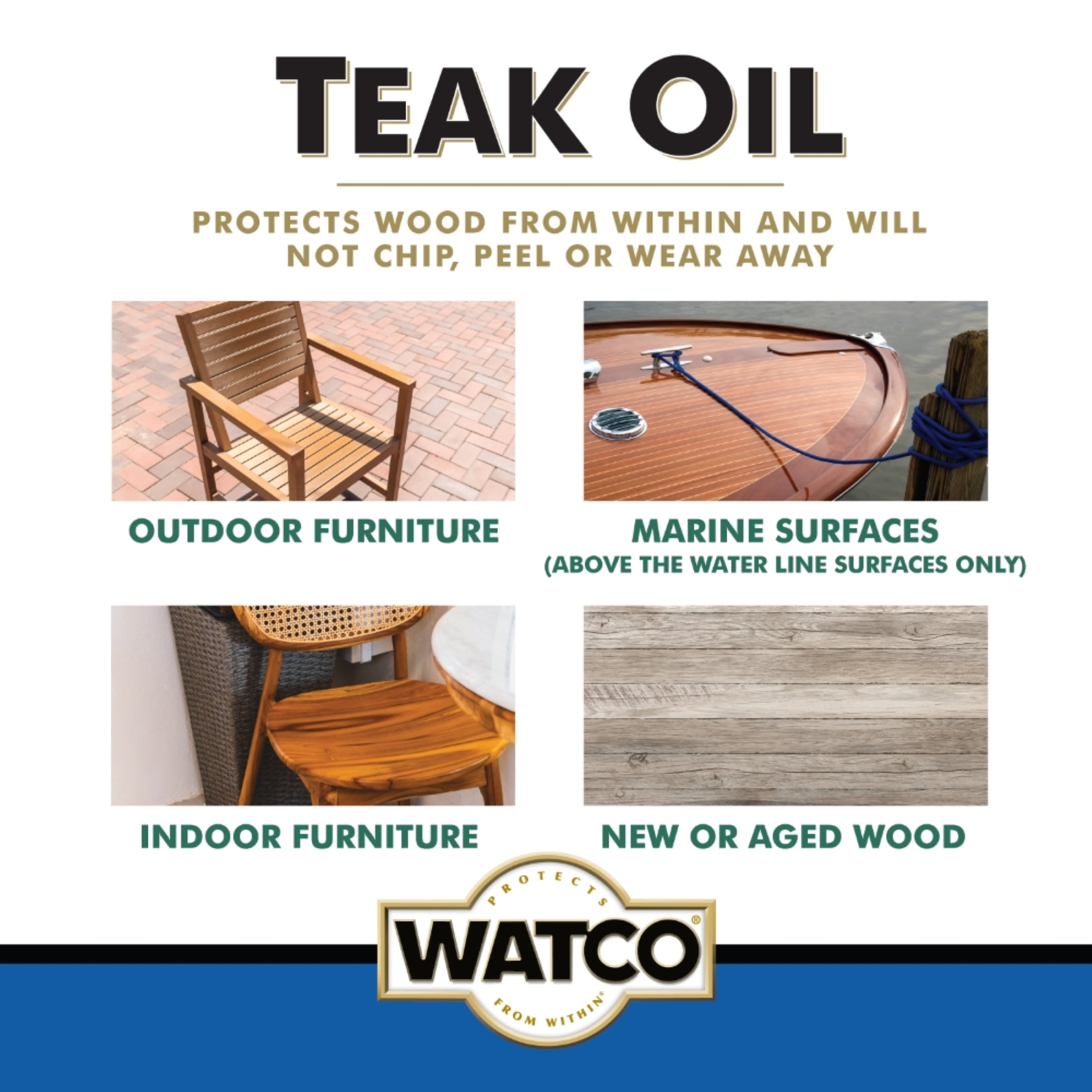 6 Pack, Clear, Watco Matte Teak Oil Spray-391271, 11.25 oz