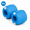 Blue -55 pounds, variant on Rubber Jaw Exerciser, Portable Bite Resistance Face Muscle Trainer for Jaw and Mouth Exercise, Reusable Chew Training Tool for Home, Office and Travel
