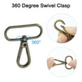 thumbnail image 4 of Uxcell 10 pack Swivel Clasps, 1.5" Oval Ring Lobster Clasp Claw Push Gate Snap Hook, Brass, 4 of 6