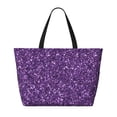 thumbnail image 2 of Fotbe Purple Glitter Bolsa de Viaje para Playa - Resistente al Agua, Bolsa Tote de Gran Capacidad y Ligera con 7 Bolsillos para Mujeres y Hombres, 2 of 7