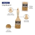 thumbnail image 3 of Pro Grade - Chip Paint Brushes - 96 Ea 2 Inch Chip Paint Brush, 3 of 5