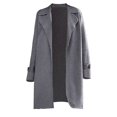 thumbnail image 4 of CILENON Chaquetas De Mujer Elegantes Women's Long Sleeve Lapel Coatigan Winter Knit Sweater Jacket Coats (Gray,XL), 4 of 6