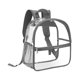 thumbnail image 2 of Mochila de PVC transparente, mochila transparente, impermeable, resistente, para uso diario, mochila informal. Bolsillo delantero gris., 2 of 9