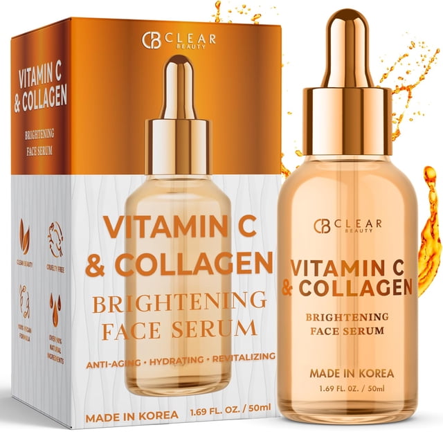 Sérum facial Clear Beauty con vitamina C y colágeno, 50 ml