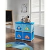 Altra Kids 4-Bin Canvas Storage Unit, Blue with Car Theme