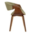 thumbnail image 2 of Curvo Mid-Century Modern Dining/Accent Chair in Walnut and Green Fabric by LumiSource, 2 of 8
