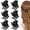 BLACK, variant on Meng Mini Hair Claw Clips, 1.4 IN Small 3-Tooth Jaw Barrettes, Non-Slip Ponytail Holders for Women Bangs Broken Hair