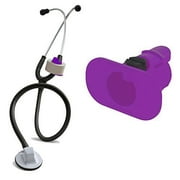 Statgear Medical Nurse EMT Stethoscope Tape Holder - Easy Attaches to Scope - Purple