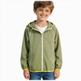 thumbnail image 3 of zuwimk Girls Rain Jackets Lightweight Waterproof Hooded Raincoats Windbreakers(13-14 Years,Green), 3 of 8