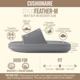 thumbnail image 2 of Cushionaire Feather EVA Mens Sandals – Slip On Recovery Slides, Lightweight Water Shoes for Men, 2 of 19