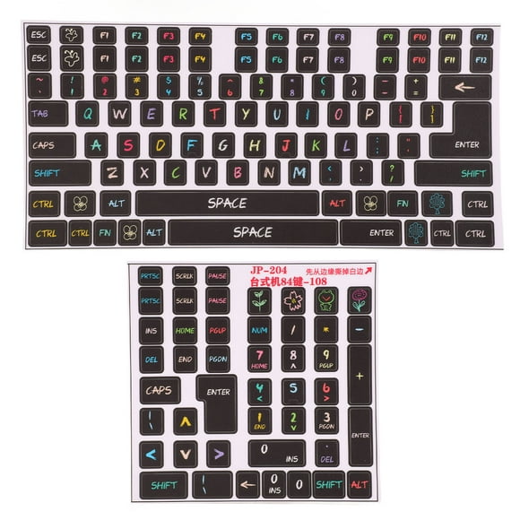 Gaming Keyboard Sticker,2 Pcs Keyboard Stickers Computer Keyboard Stickers Keycaps Stickers Best in its Class
