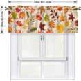 thumbnail image 4 of Fall Short Curtains for Windows Autumn Leaves Valance Curtain for Bedroom 54"x18",Maple Leaf Farmhouse Window Curtains Rod Pocket Valances for Kitchen Decoration, 4 of 7