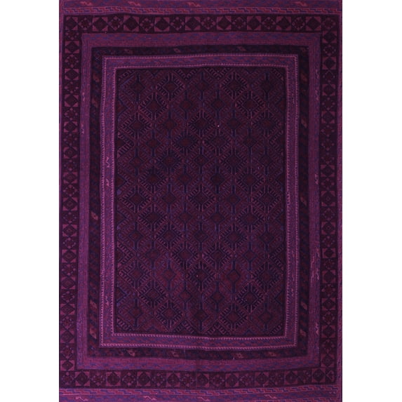 Ahgly Company Indoor Rectangle Southwestern Purple Country Area Rugs, 4' x 6'