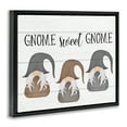 thumbnail image 3 of Stupell Industries Gnome Sweet Gnome Mythical Garden Elf Pun Jet Black Framed Floating Canvas Wall Art, 16x20, by Daphne Polselli, 3 of 5