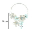 thumbnail image 4 of AeraVida Forest Statement Pearl Seashell Blue Glass Beads Flower Garden Choker Necklace, 4 of 4