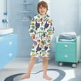 thumbnail image 5 of FORMRS Niños Bathrobe Unisex Hooded Robe Soft Plush Pajamas Sleepwear, Size 10-12T, Vibrant Toucans Pattern, 5 of 7