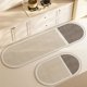 thumbnail image 1 of Xiao Hua Alfombra de baño de felpa peluda y antideslizante, lavable a máquina, color negro, 61 x 40 cm, 1 of 5