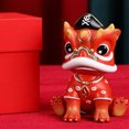 thumbnail image 3 of Creative New Chinese Lion Dance Toy Style China-Chic Lion Resin Lucky Lion Dance Home Decoration Ornament New Year's Gift 11cm/4.33in, 3 of 11