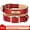 Red, variant on Pet Artist Custom Personalized Leather Dog Collars with Engravable Nameplate Soft ID Collars