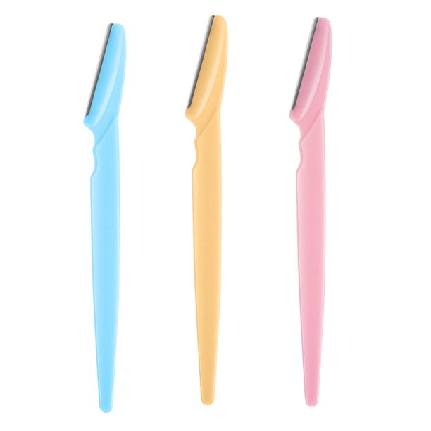 Afeitadora Facial Para Cejas Herramientas de maquillaje con Mango antideslizante, afeitadora de cuchilla facial, depilación (rutina), 3 uds.
