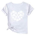 thumbnail image 5 of Puntoco Liquidación de camisetas cortas para mujer Camiseta de manga corta con cuello redondo y estampado informal a la moda para mujer, 5 of 5