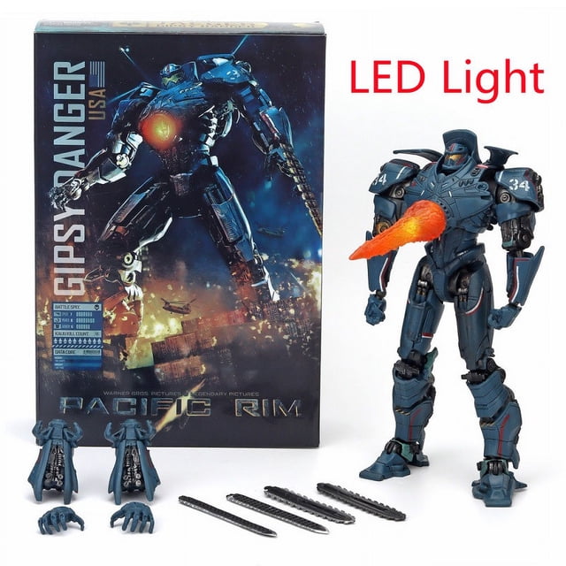 Figura de acción de Gipsy Danger de Pacific Rim, edición Deluxe Light, edición limitada, modelo mecha Obsidian Fury móvil, regalo de cumpleaños para niños