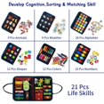 thumbnail image 3 of TenFans Busy Board - Dinosaur Montessori Toys for 3 4 5 Year Old - Sensory Toys for Autistic Children - Toddler Travel Toys - Busy Book for Toddlers Activities as Boys Girls Gift, 3 of 6